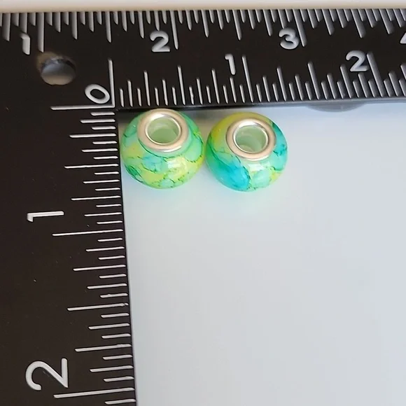 WATERCOLOR  Murano  Glass European Beads for Charm - Picture 3 of 6